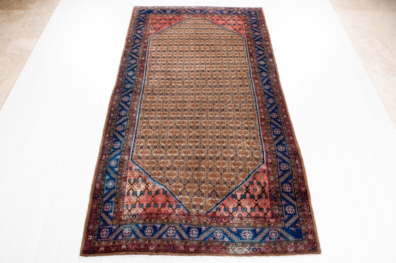 Flash Sale 5x10 Excellent Vintage Rug Brown 9' 11 X 5' 3 Handknotted