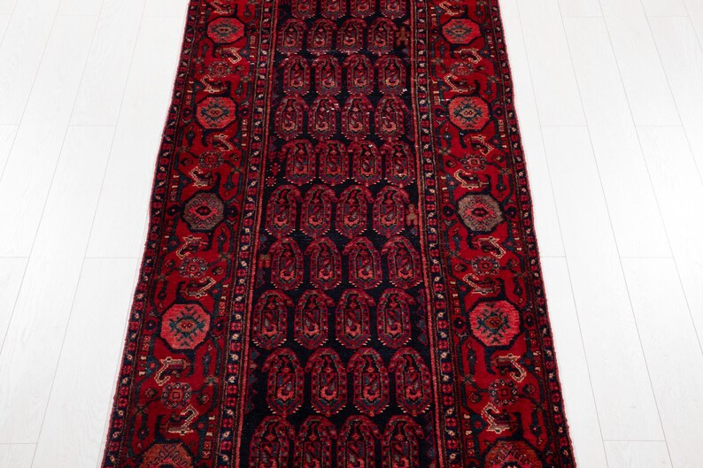 16 ft Long Rare Vintage Runner Rug, Antique Turkish Collectible Hallway Carpet, Handmade Runner Rug 16' 9" x 3' 7" #4192 image 8