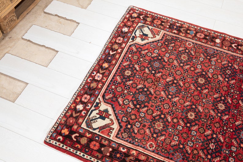 14' 2 X 3' 10 Excellent Vintage Runner Rug 14 Feet Long Handknotted