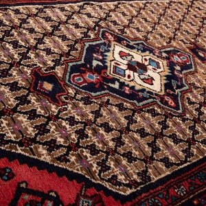 4 x 14 Vintage Runner Rug, 14 ft long Runner Rug, Soft Turkish Hallway Runner Rug, Brown Hallway Carpet 14&#39;3&quot;x3&#39;7&quot; #2114