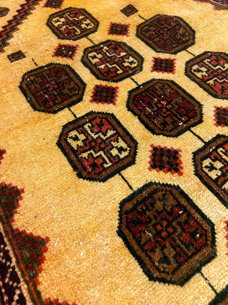 Prayer Rug Pattern Rare Vintage Turkish Wool Prayer Rug Wall Hanging Art (3'10