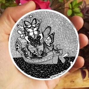 Free Shipping Polka Dots Laptop stickers Vinyl Sticker Art zen Escher car Illustrated Sticker high quality Butterflies tessellation
