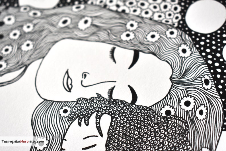 Gustav Klimt Maternidad Obra original Ilustración arte | Etsy
