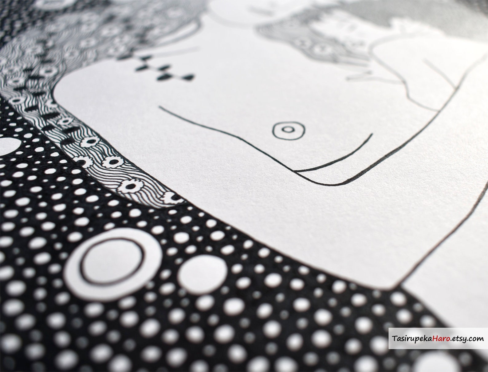 Quadro Klimt Maternità 50x70cm - Cornice Bianco Oro Made In Italy - Foto 11