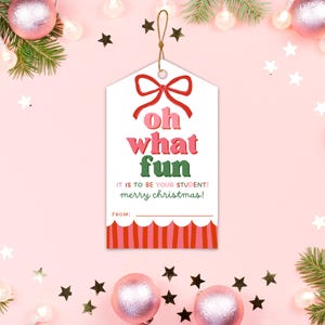 Etiqueta de presente de Natal para professor(a) | Download digital - Etiqueta de presente para professor(a), Natal e demonstração de apreço pelo professor(a)