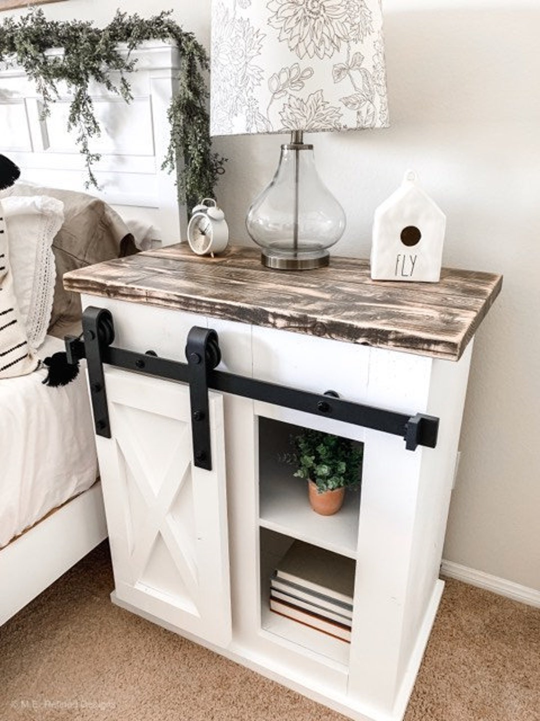 Barn Door End Table Barn Door Side Table Etsy