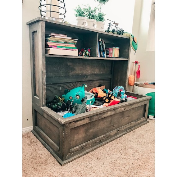 toy chest with bookshelf