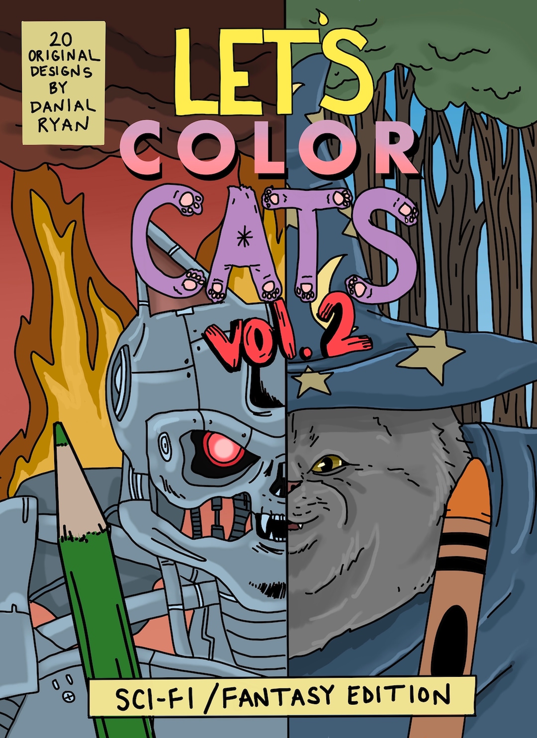 Let’s Color Cats Vol 2! - a Very Danial Ryan Coloring Book - Etsy