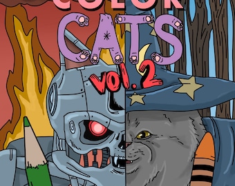 Let’s Color Cats vol 2! - a very Danial Ryan coloring book