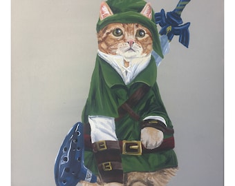 Ocarina of Time Kitty Link - Druck