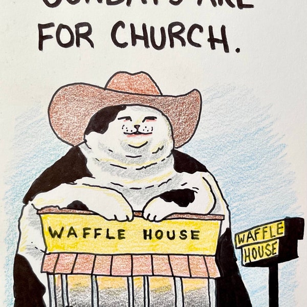 Waffle Church - PRINT