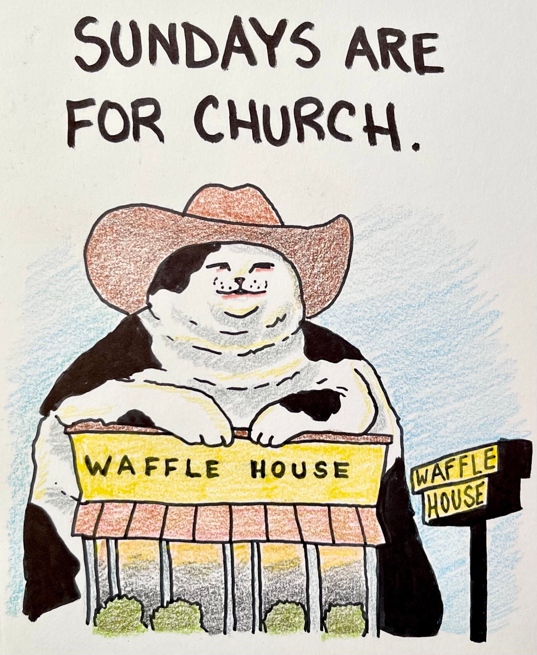 Waffle Church - PRINT
