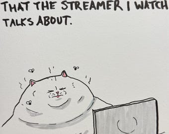 Ilustración original de LIVESTREAM de 5”x8”
