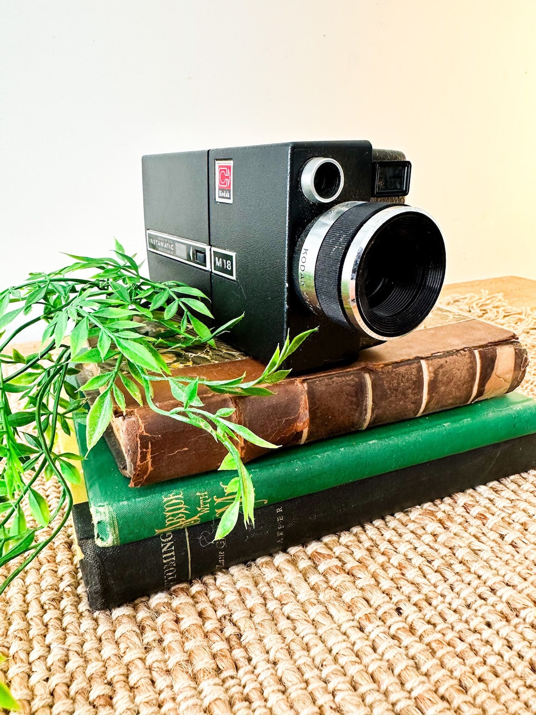 Vintage Kodak Instamatic M18 Camera: Retro Bookshelf Decor