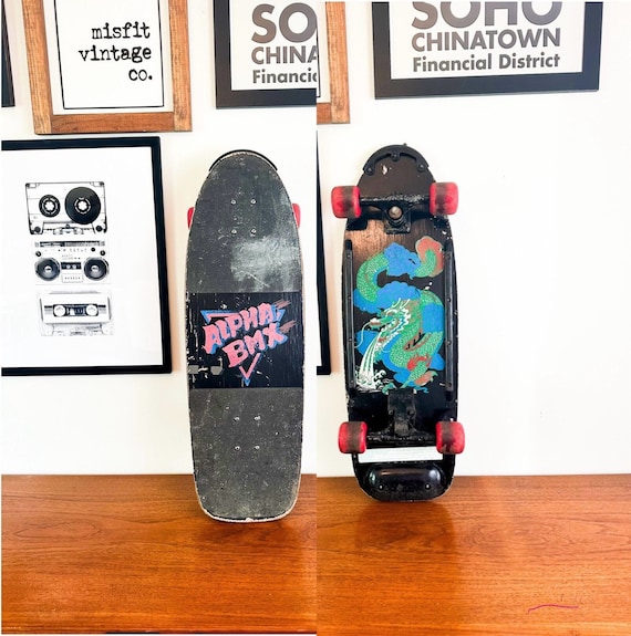 Vintage Alpha BMX Dragon Skateboard: 80s Old School Skate Decor - Etsy