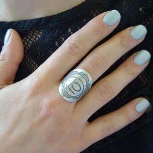 Sacral Creativity Chakra Ring , Sterling Silver Ring, Bohemian Ring, Hippy Ring, Handmade  Ring, Boho Jewelry, Meditation Ring, Yoga Ring