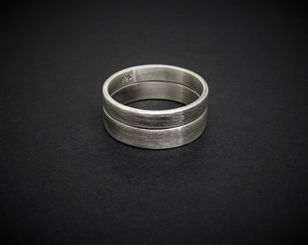 Men's Plain Band, Simple Sterling Silver Ring, Promice Ring, Engraved Band, Men's Wedding Ring, Unisex ring, Personalized Band, Hand Stamped