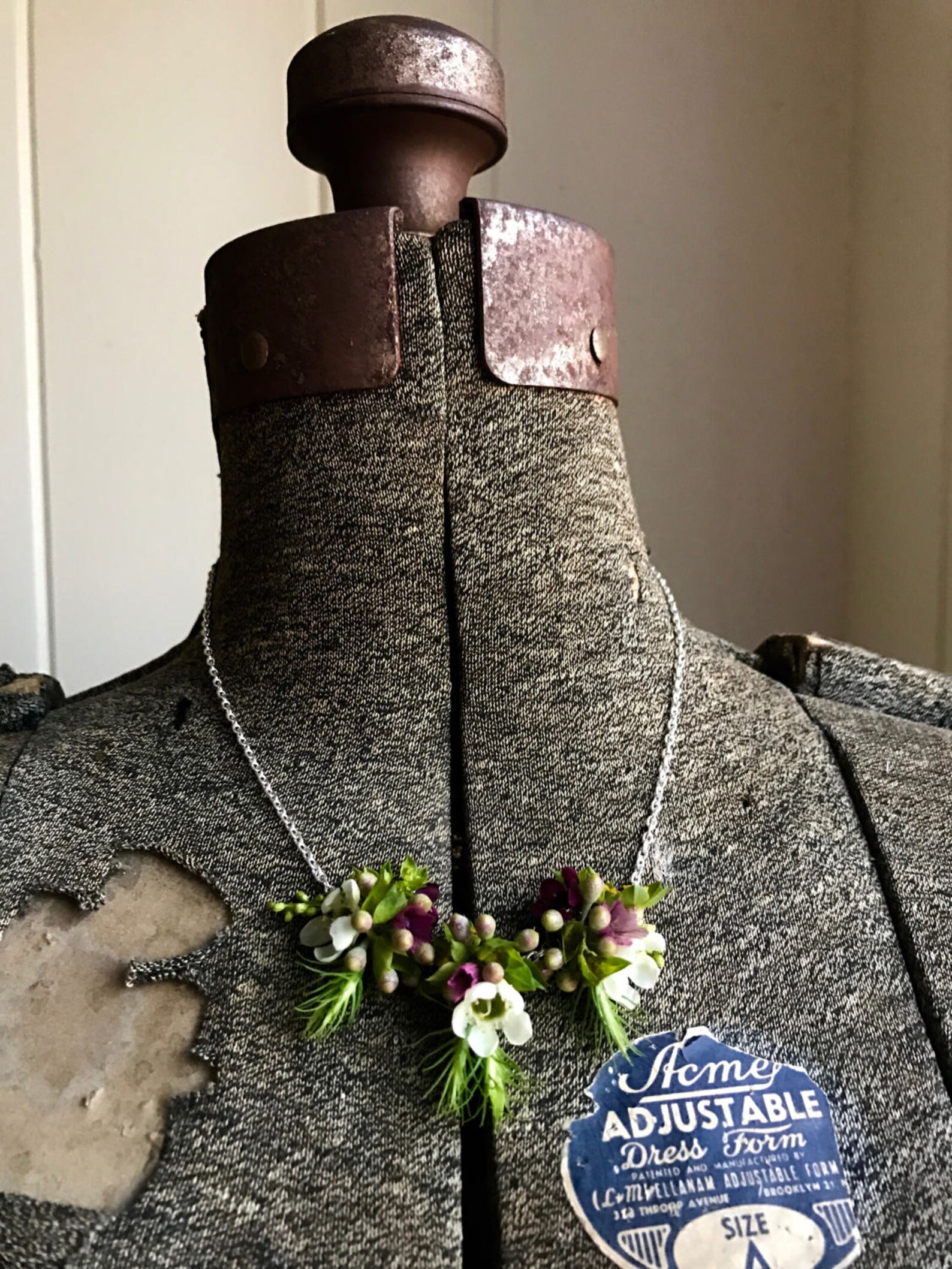 3 Circle Fresh Flower Necklace fresh flower jewelry Etsy