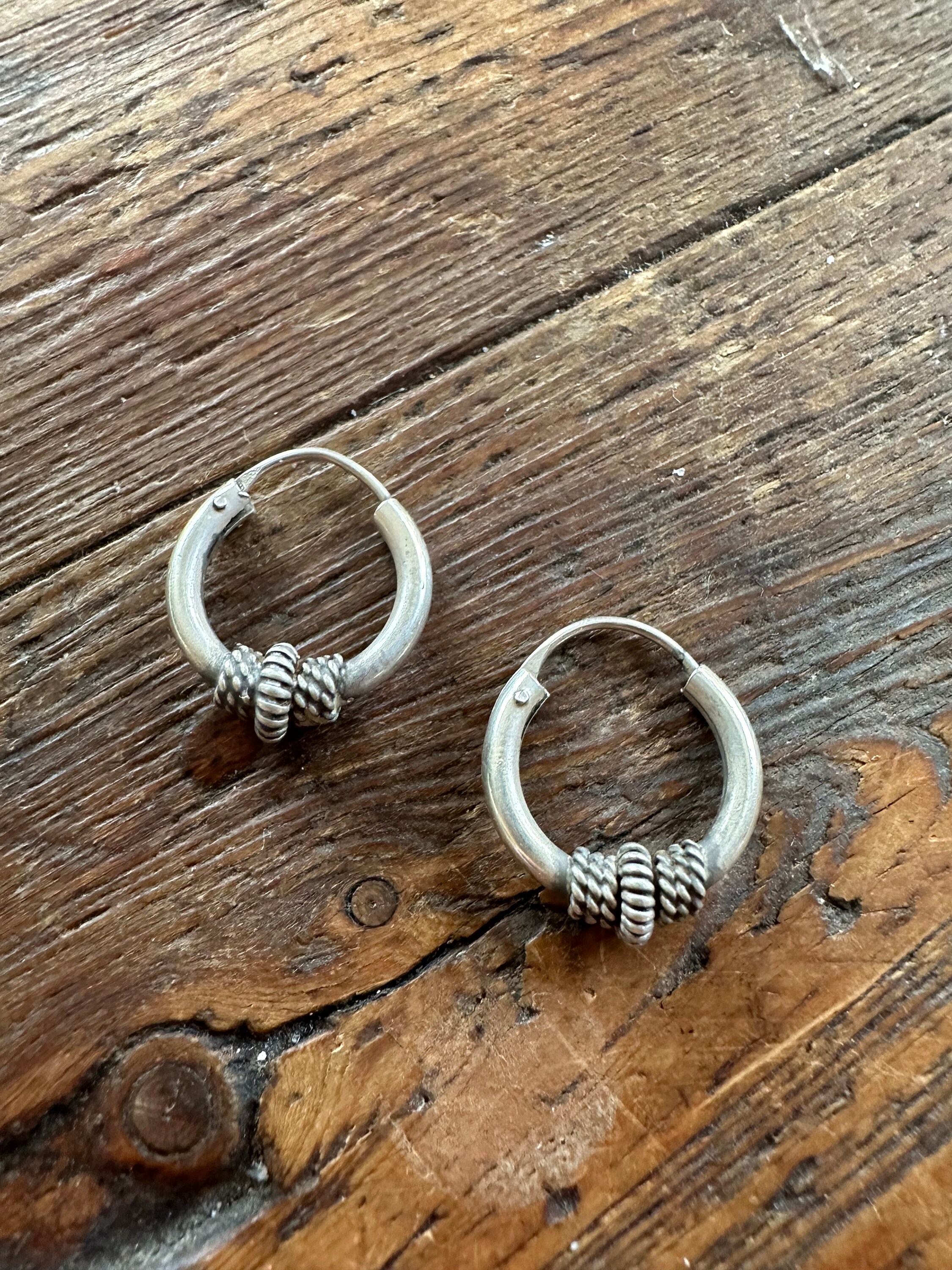 Boucles D'oreilles Vintage En Argent Sterling Norvège - Style Art Déco, émail, énormes