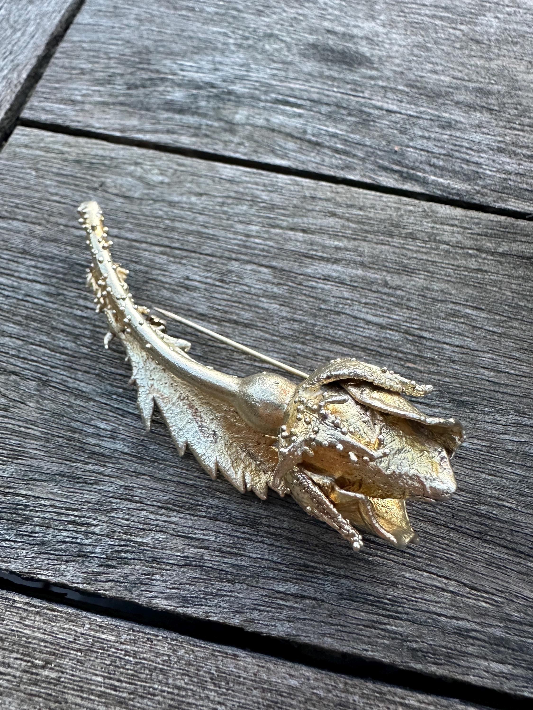 Eggert Flora Danica Sterling Silver Denmark Vintage Brooch Norway