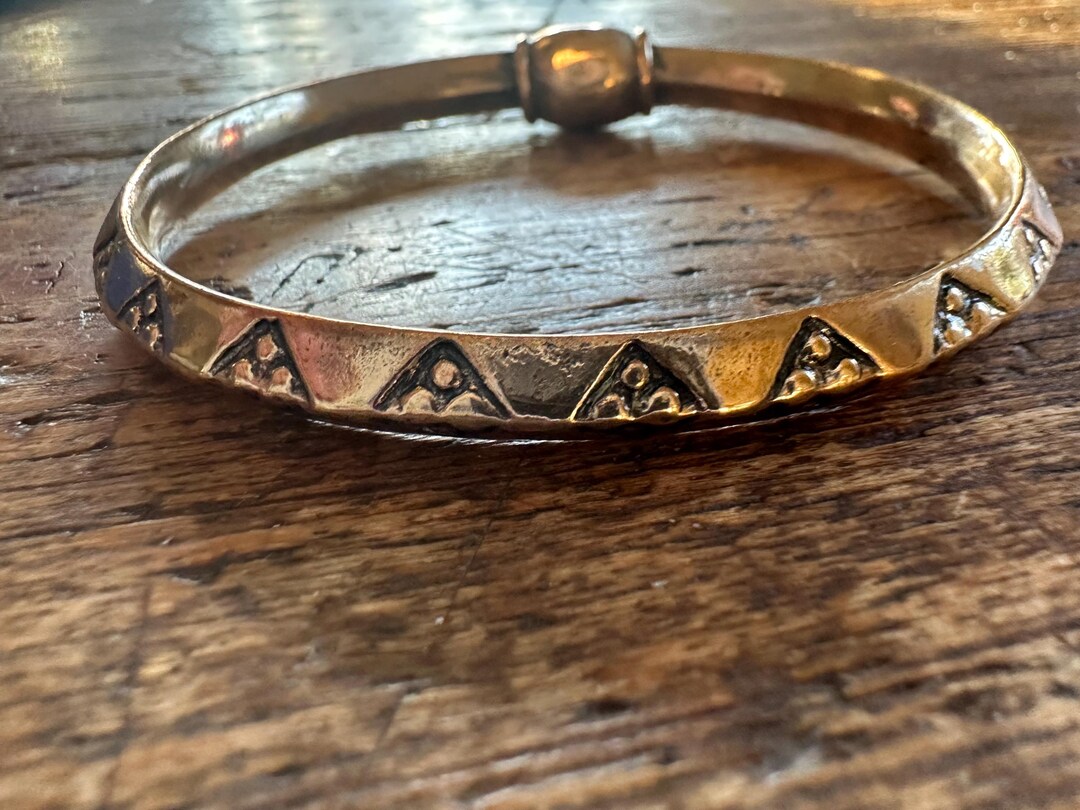 Bracelet Argent Sterling Kalevala Koru – Finlande, Vintage, Brutalist, Fait Main