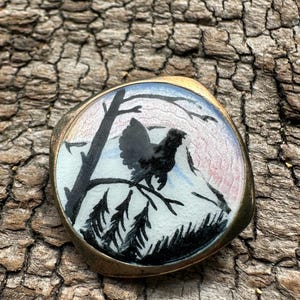 Arne Nordlie Sterling silver Enamel vintage Brooch Norway Norwegian
