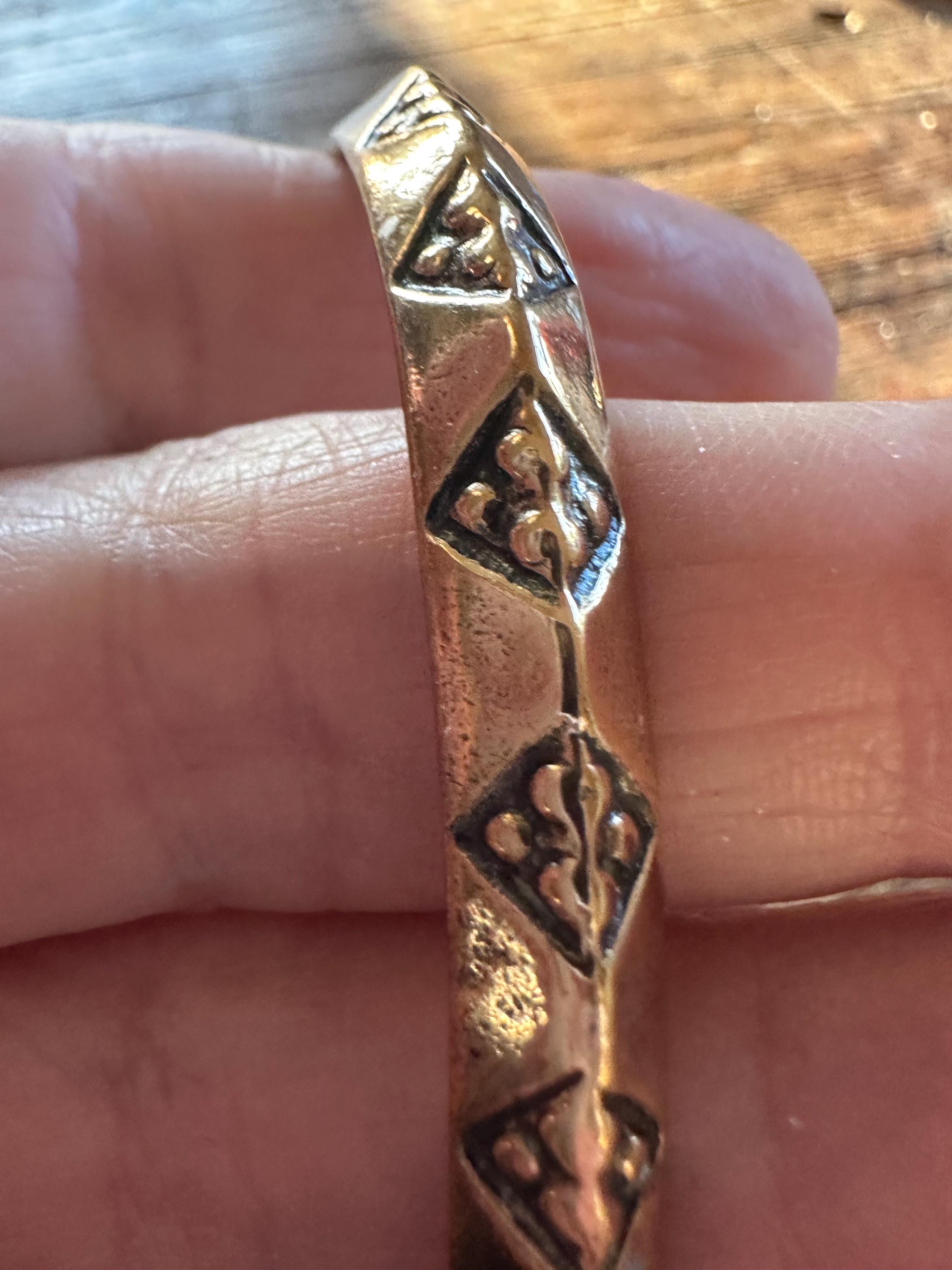 Bracelet Kalevala Koru Finland en argent sterling Vintage Brutalist