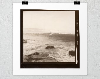 Surf on Film Vintage fototryck, Surfkonst, Surfarväggkonst, Surfartryck