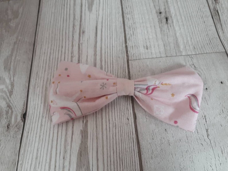 Pale Pink Unicorn Ribbon Bow Hair Clip Unicorn Hair Accessory