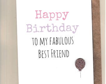 Best friend birthday card | Etsy