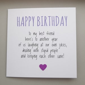 birthday card ideas for girl best friend