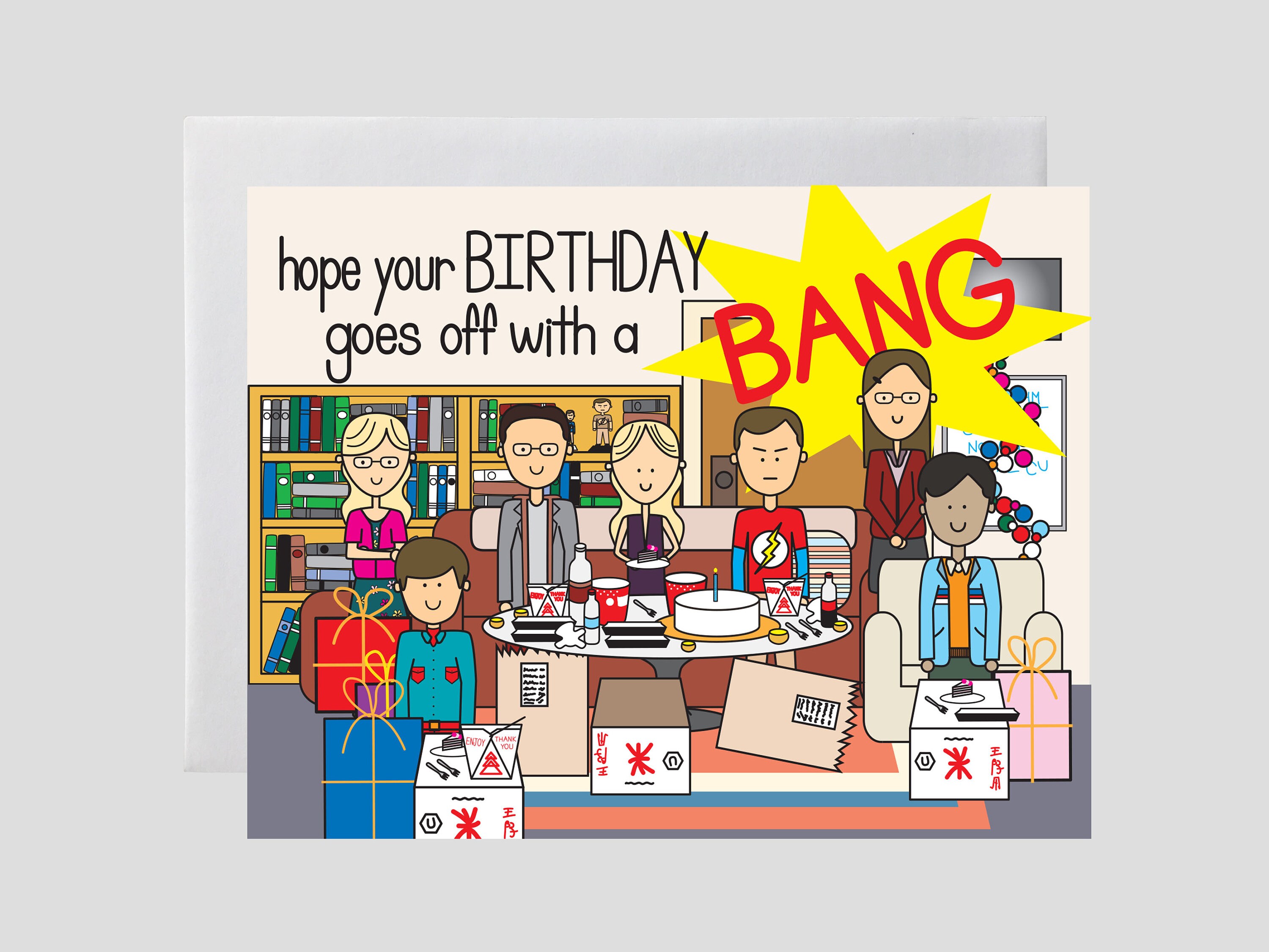 Big Bang Theory Birthday Card Big Bang TV Show Card Sheldon Etsy Ireland