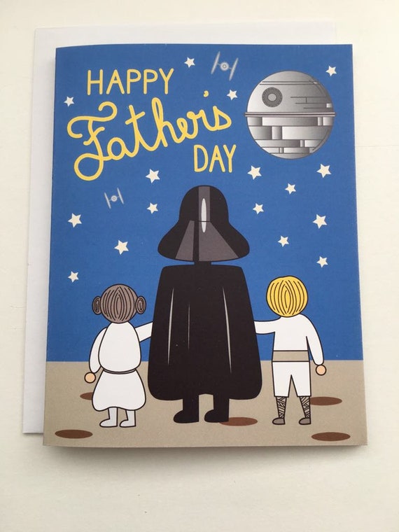 Star Wars Card Star Wars Father's Day Card Darth Vader - Etsy