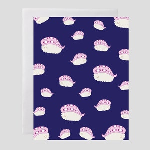 Tako/Octopus Sushi Notecard Sushi Card, Sashimi Card, Food Card, Octopus Card image 1