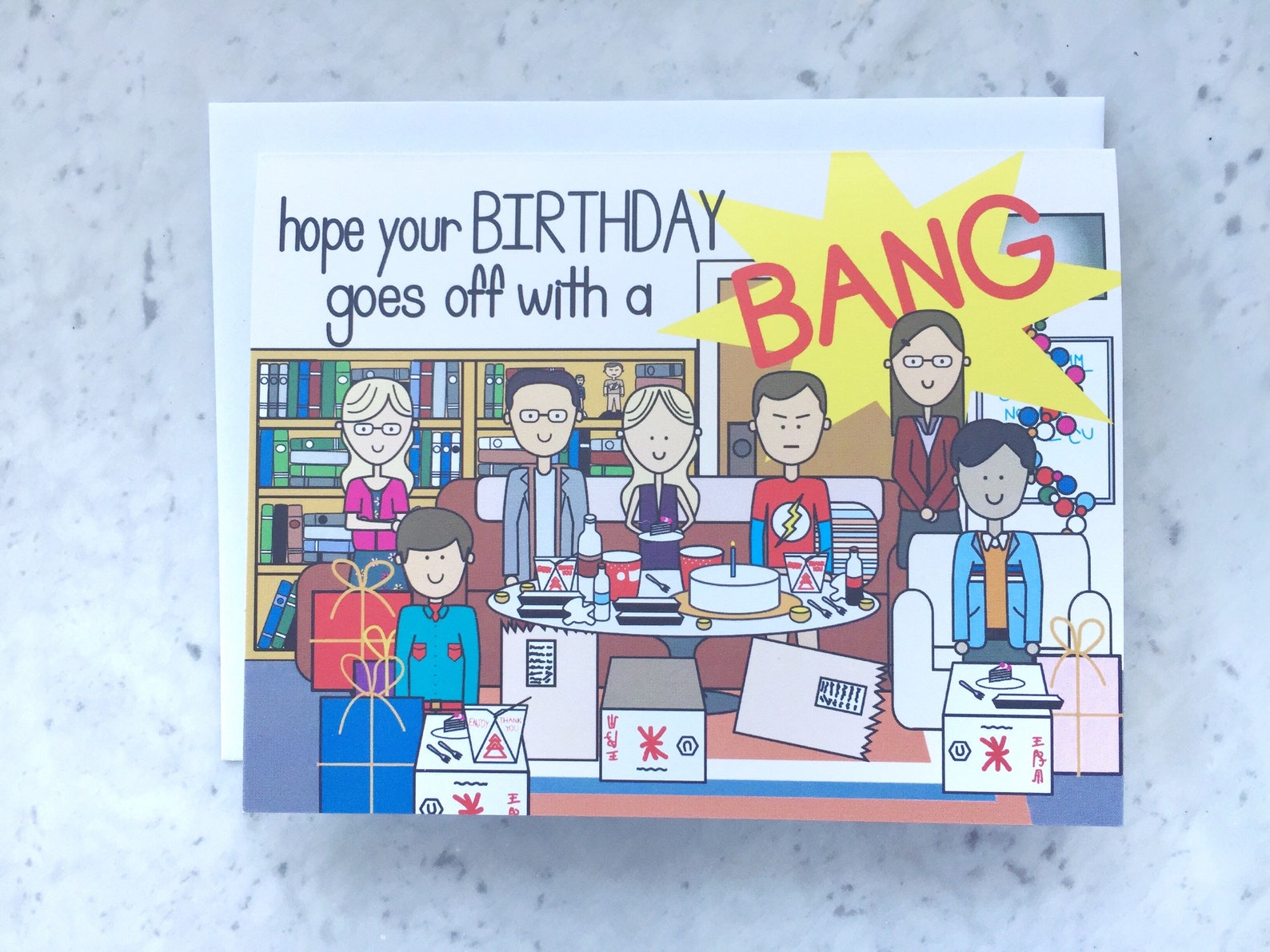 Big Bang Theory Birthday Card Big Bang TV Show Card Sheldon - Etsy Ireland