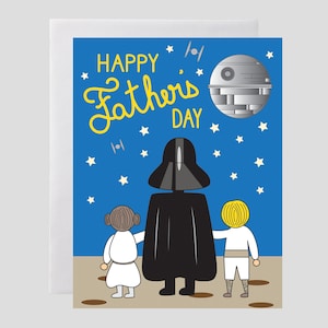 Star Wars Card - Star Wars Father&#39;s Day Card, Darth Vader Card, Luke Skywalker Card, Princess Leia Card, I am your father card, Father&#39;s Day