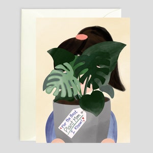 Cartão de Dia das Mães - Mãe Jardineira, Mãe Planta, Cartão Amante de Jardins, Cartão de Agradecimento, Amante de Plantas