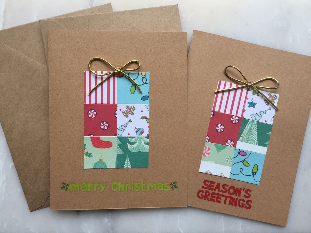 Christmas Gift Card Set Merry Christmas Card Season's Etsy