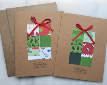 Christmas Gift Card Set - Christmas Gift, Handmade Christmas Card Set, Have Yourself a Merry Little Christmas