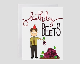 The Office Birthday Card - Dwight Schrute Birthday Card, The Office TV Show Card, Dunder Mifflin Card, Dwight Card, Funny Birthday Card