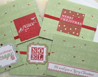 Christmas Card Set - Holiday Card Set, Handmade Christmas Card Set, Elegant Christmas Cards, Classy Christmas Cards