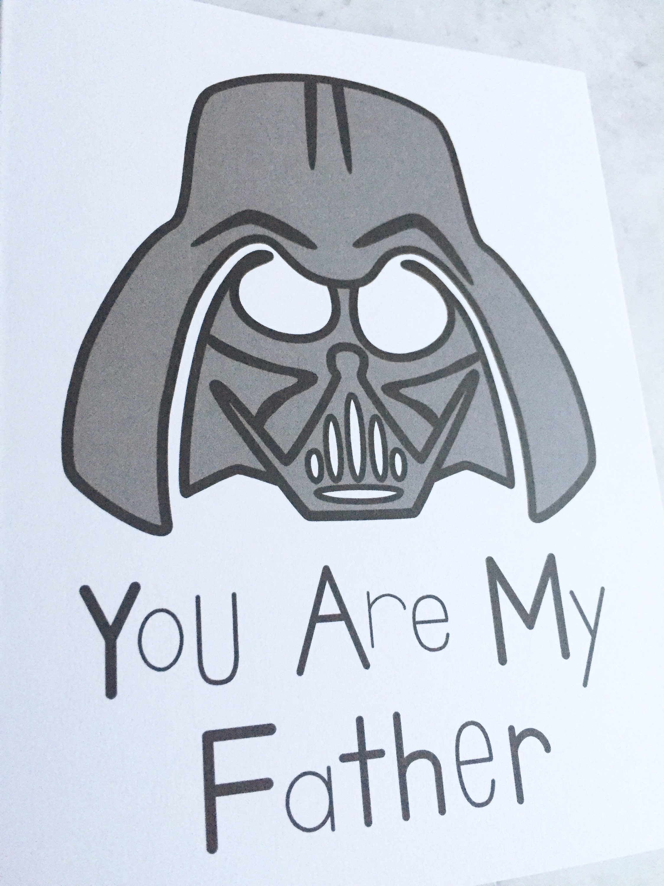 Star Wars Card Father's Day Card Darth Vader Card I am | Etsy