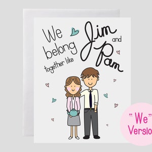 The Office TV Show Card - Pam and Jim Card, Dunder Mifflin Card, Love Card, Anniversary Card, Engagement Card, Wedding Card