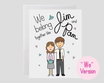 The Office TV Show Card - Pam and Jim Card, Dunder Mifflin Card, Love Card, Anniversary Card, Engagement Card, Wedding Card