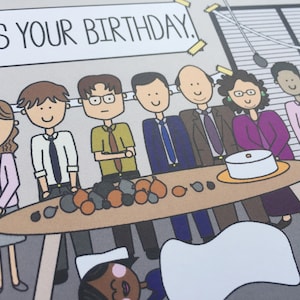 The Office Birthday Card The Office TV Show Card, Dunder Mifflin Card, It is Your Birthday Card, Michael Dwight Jim Pam Card, Birthday image 5