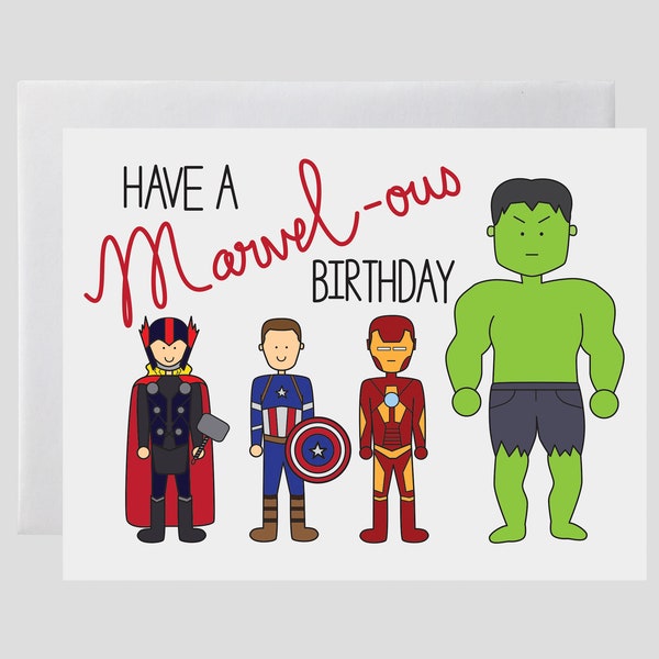 Superhero Cards - Etsy