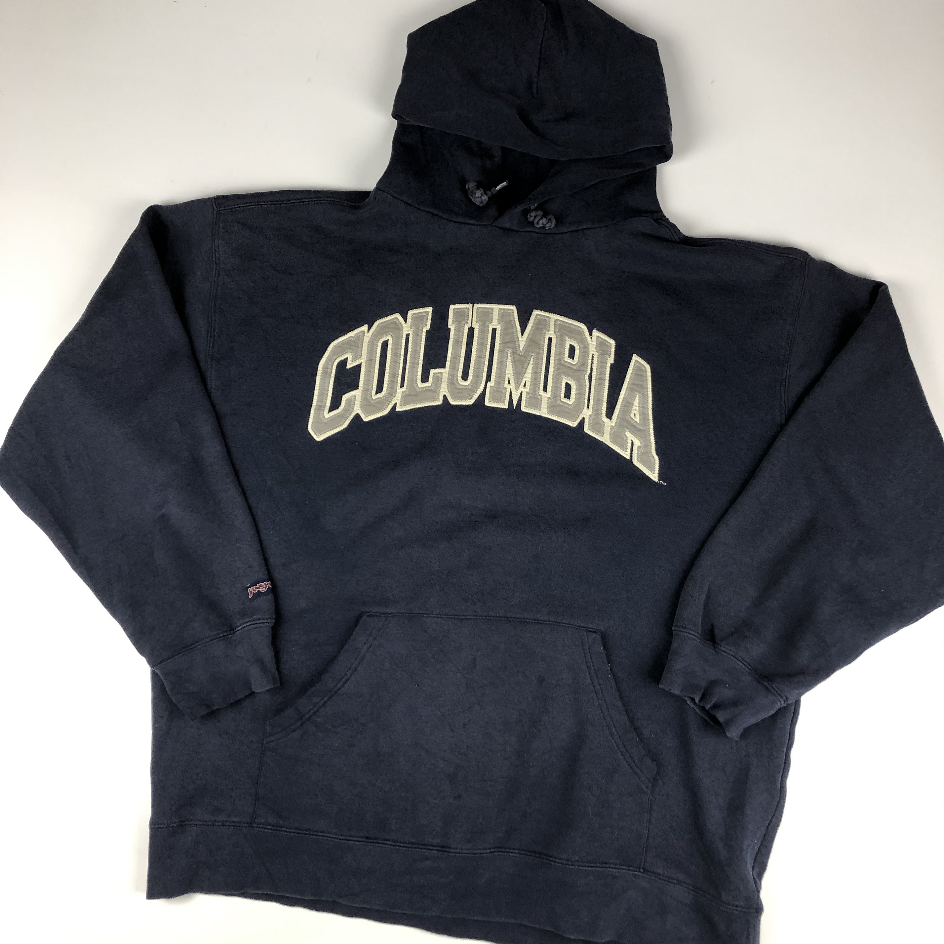 Vintage 90s Columbia University Navy Hoodie Sweatshirt Sz XL Etsy
