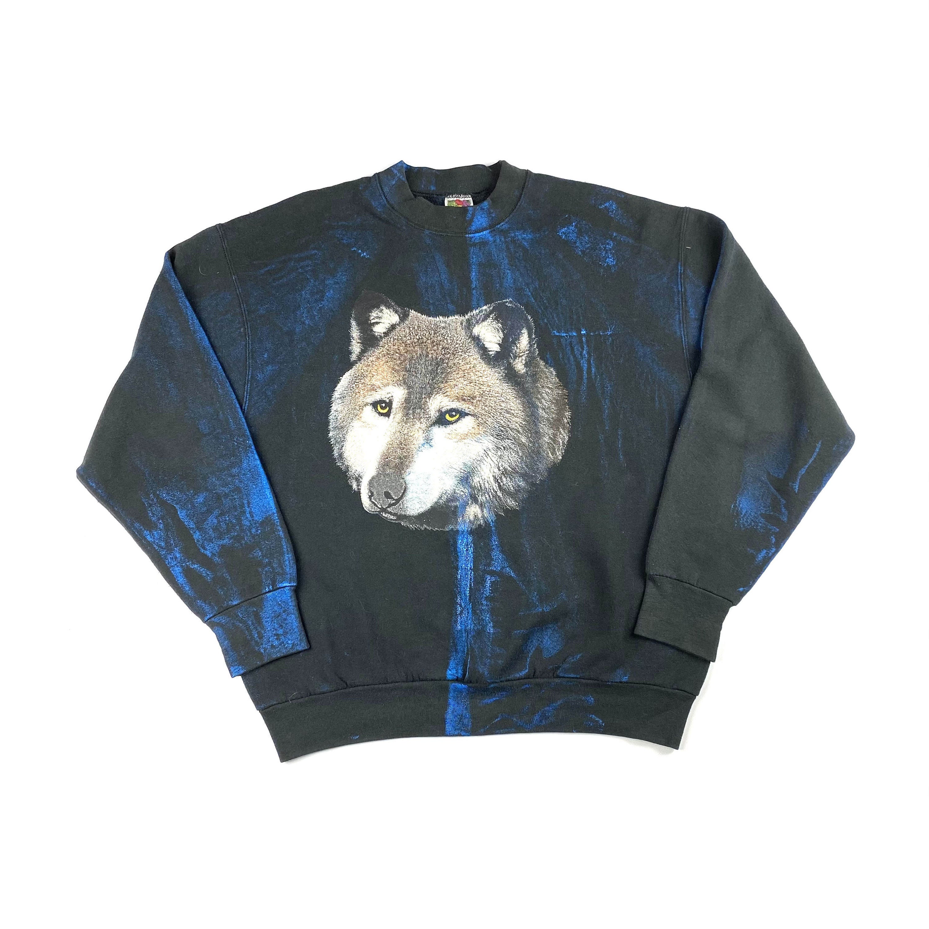 Vintage 90s Wolf All Over Art Print Sweatshirt MadeinCanada | Etsy