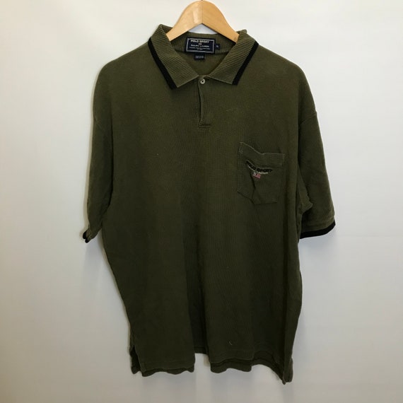 olive green ralph lauren polo shirt