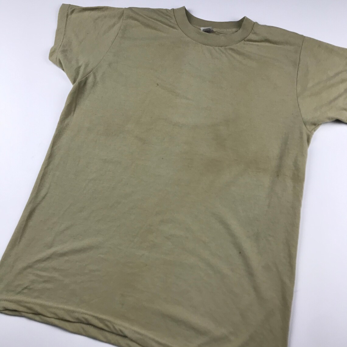Vintage Blank Tan T-Shirt MadeinUSA Sz Med | Etsy